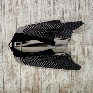 BLVD Black/Gray Sweater Open Cardigan